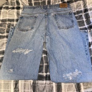 Distressed jeans